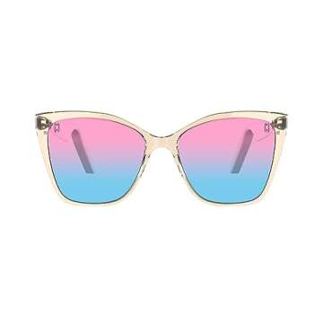 Lucyd - Bluetooth Audio Glasses - Women Smart Glasses w/UV Protection - Open Ear, Noise Canceling Wireless Mics, Quadrasonic Sound Speaker, Voice Assistants Compatible – Milennia Miami Lytes