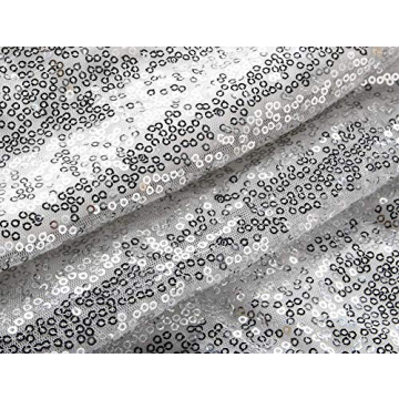 PrettyGuide Women's Maxi Sequin Skirt High Waist Party Prom Mermaid Long Skirts XL White Silver