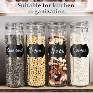 Folinstall 6 Pack 20 oz Tall Glass Jars with Airtight Lids for Vanilla Extract, Leak proof Glass Drinking Bottles(600ml) with Silicone Seal for Water, Juice, Milk, Ice tea