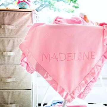 Custom Pink Baby Blanket Gift Personalized for Girls