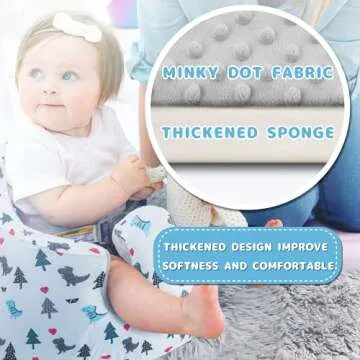 IPOZITO Seat Cover Compatible with Bumbo Seat, Gray Baby Bumbo Seat Cover, Comfortable Bumbo Floor Seat Cover for Baby Girl and Boy, Only Compatible with Bumbo Baby Seat