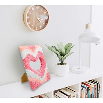 Handmade Heart Mirror - Danish Pastel Rug Decor for Aesthetic