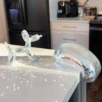 Reimagine Discovery Melted Disco Ball Decor, Aesthetic Room Decor with Funky & Unique Style, Maximalist Decor for Floating Shelf, Modern Home Decor Living Room