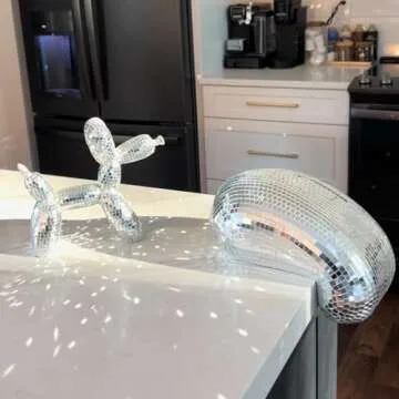 Reimagine Discovery Melted Disco Ball Decor, Aesthetic Room Decor with Funky & Unique Style, Maximalist Decor for Floating Shelf, Modern Home Decor Living Room