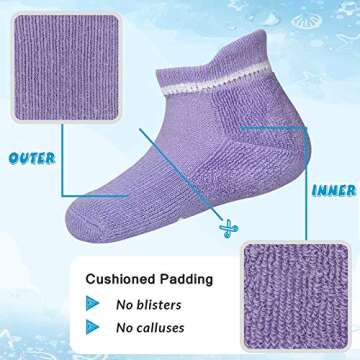 Baby Girl & Boy Ankle Cotton Socks with Non Slip Grip for Infant, Toddler, Newborn, Strip, 3-5 T Kid...