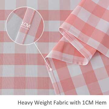 Maxmill Waterproof Checkered Tablecloth - 52x70 Inch
