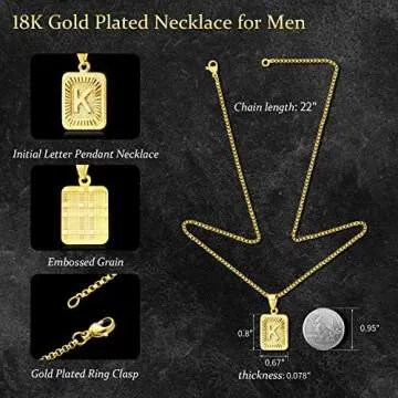 JSJOY Gold Initial Necklace for Women Mothers Day Necklace Initial Pendant K Necklaces Gold Necklace with Initial for Men Boys Graduation Gifts for Her 2023