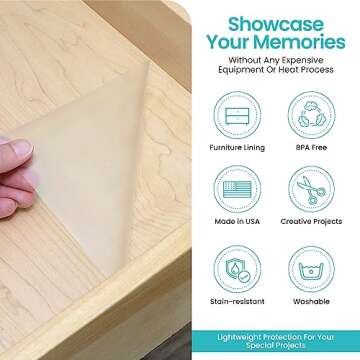 Con-Tact Brand Creative Clear Covering, Versatile and Self-Adhesive Shelf Liner, Ideal Privacy Film, Protective Clear Vinyl, 18'' x 16', Matte