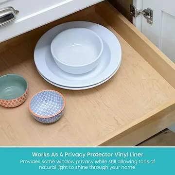 Con-Tact Brand Creative Clear Covering, Versatile and Self-Adhesive Shelf Liner, Ideal Privacy Film, Protective Clear Vinyl, 18'' x 16', Matte