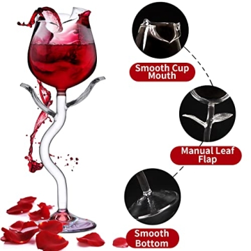 Elegant INFTYLE Rose Cocktail Glass Set for Celebrations