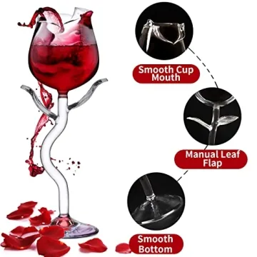 Elegant INFTYLE Rose Cocktail Glass Set for Celebrations