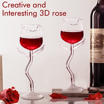 Elegant INFTYLE Rose Cocktail Glass Set for Celebrations