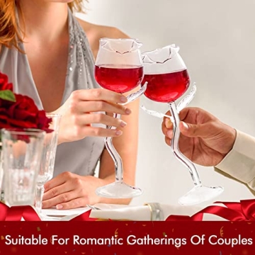 Elegant INFTYLE Rose Cocktail Glass Set for Celebrations