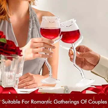 Elegant INFTYLE Rose Cocktail Glass Set for Celebrations