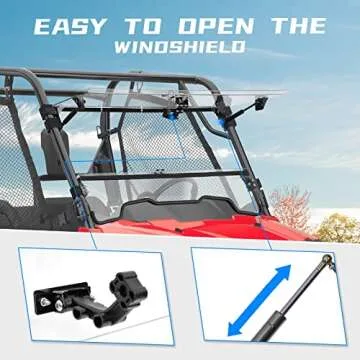 KEMIMOTO UTV 3-IN-1 Flip Windshield for Pioneer 700