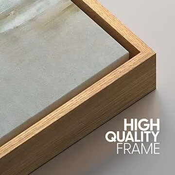 SIGNWIN Framed Canvas Print Wall Art Set Pastel Grunge Watercolor Landscape Shapes Abstract Illustrations Modern Art Decorative Nordic Chic Calm for Living Room, Bedroom, Office - 16"x24"x3 Natural