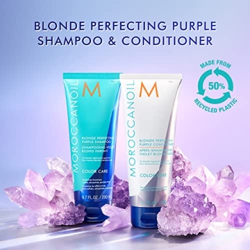 Moroccanoil Blonde Perfecting Purple Shampoo for Vibrant Blonde