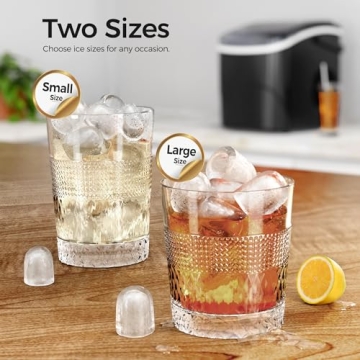 AGLUCKY Countertop Ice Maker, 26.5Lbs/24H, Self-Cleaning