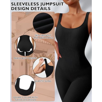 AURUZA Seamless Jumpsuit for Women Activewear Gym