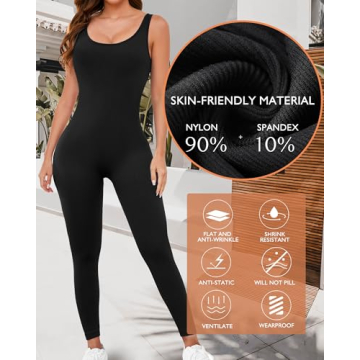 AURUZA Seamless Jumpsuit for Women Activewear Gym