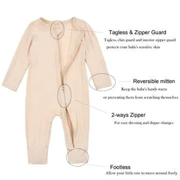 Aablexema Baby Footless Pajamas for Comfort and Style