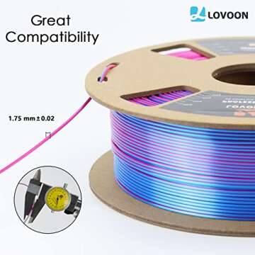 LOVOON Dual Color PLA Filament for Vibrant 3D Printing