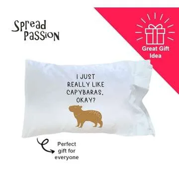 SpreadPassion Capybara Pillowcase - Capybara Gifts - Capybara Pillow Case - Capybara Lover Gift