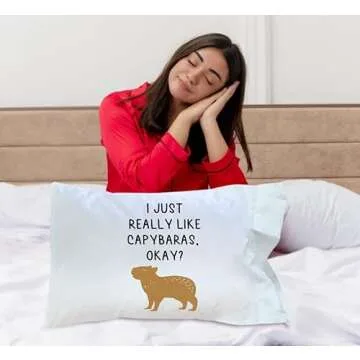 SpreadPassion Capybara Pillowcase - Capybara Gifts - Capybara Pillow Case - Capybara Lover Gift