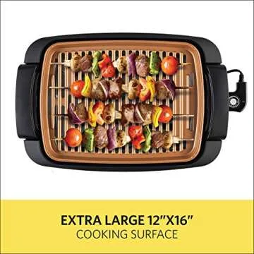 BELLA Indoor Smokeless Grill with 12x16 Nonstick Surface
