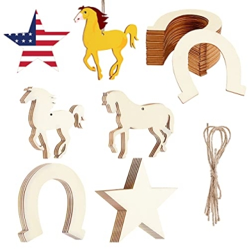Unfinished Wooden Horse Cutouts for DIY Crafts