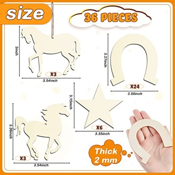 Unfinished Wooden Horse Cutouts for DIY Crafts