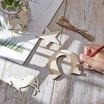 Unfinished Wooden Horse Cutouts for DIY Crafts