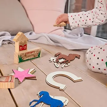 Unfinished Wooden Horse Cutouts for DIY Crafts