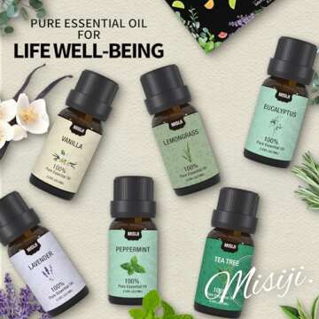 MISIJI Essential Oils Set for Diffuser and Home Scents
