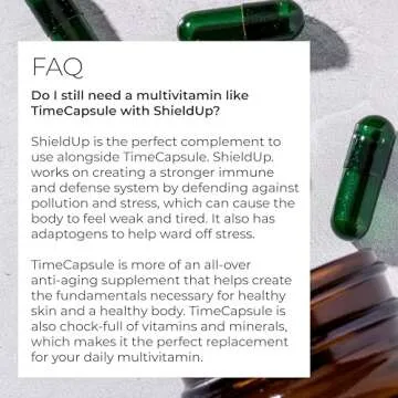 Hush & Hush ShieldUp - Immune Booster Energy Supplement - Brain Booster - Vitamin C, Maca Root, Turmeric and Organic Matcha Leaf Extract - Vegan, Gluten Free - 60 Capsules