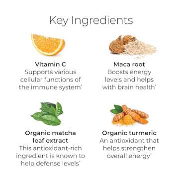 Hush & Hush ShieldUp - Immune Booster Energy Supplement - Brain Booster - Vitamin C, Maca Root, Turmeric and Organic Matcha Leaf Extract - Vegan, Gluten Free - 60 Capsules