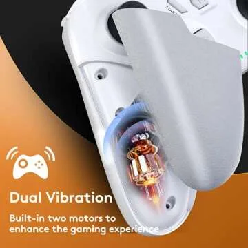 Uberwith Dual Vibration Wireless Game Controller for PC