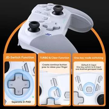 Uberwith Dual Vibration Wireless Game Controller for PC