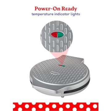 Betty Crocker Pizza Maker Plus, 12" Indoor Electric Grill, Nonstick Griddle Pan for Pizzas, Quesadillas, Tortillas, Nachos and more, 12" Electric Griddle for Delicious Meals and Snacks, Silver