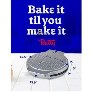 Betty Crocker Pizza Maker Plus, 12" Indoor Electric Grill, Nonstick Griddle Pan for Pizzas, Quesadillas, Tortillas, Nachos and more, 12" Electric Griddle for Delicious Meals and Snacks, Silver