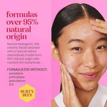 Burt's Bees Renewal Refining Cleanser with Bakuchiol Natural Retinol Alternative, 6 Oz (Package May Vary)
