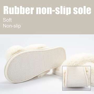 Metog Women's Fuzzy Slippers - Elegant and Soft Indoor/Outdoor