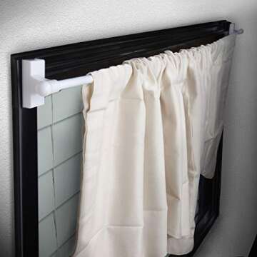 Rod Desyne MAG-01 Magnetic Curtain Rod, 17-30 inch, White