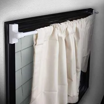 Rod Desyne MAG-01 Magnetic Curtain Rod, 17-30 inch, White