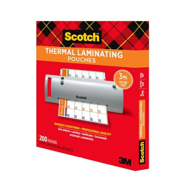 Scotch Laminating Pouches, 200 Count, Photo Safe & Clear