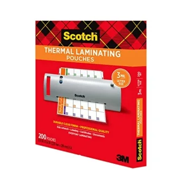 Scotch Laminating Pouches, 200 Count, Photo Safe & Clear