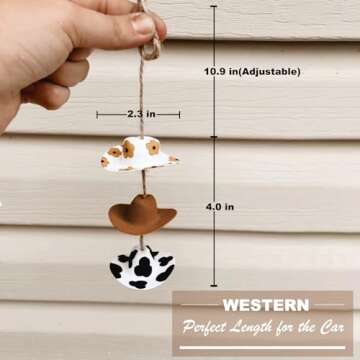 Cowboy Hat Car Charm - Cute Handmade Car Decor