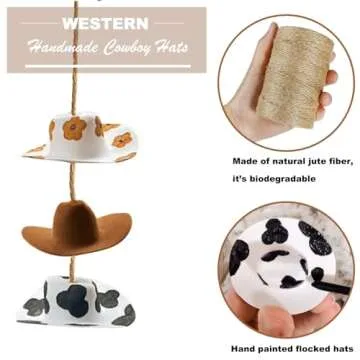 Cowboy Hat Car Charm - Cute Handmade Car Decor