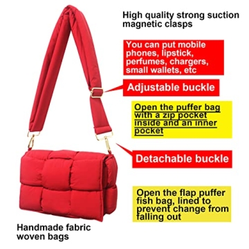 NAARIIAN Stylish Puffer Shoulder Bag for Women