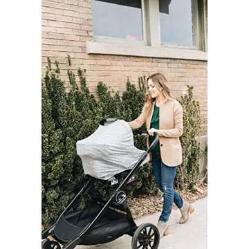 Copper Pearl Multi-Use Cover: Car Seat Covers, Nursing Cover, and Stroller Cover for Sun - Stretchy Fabric, All-Season Use, Stylish Designs, Easy Access for Moms - Asher